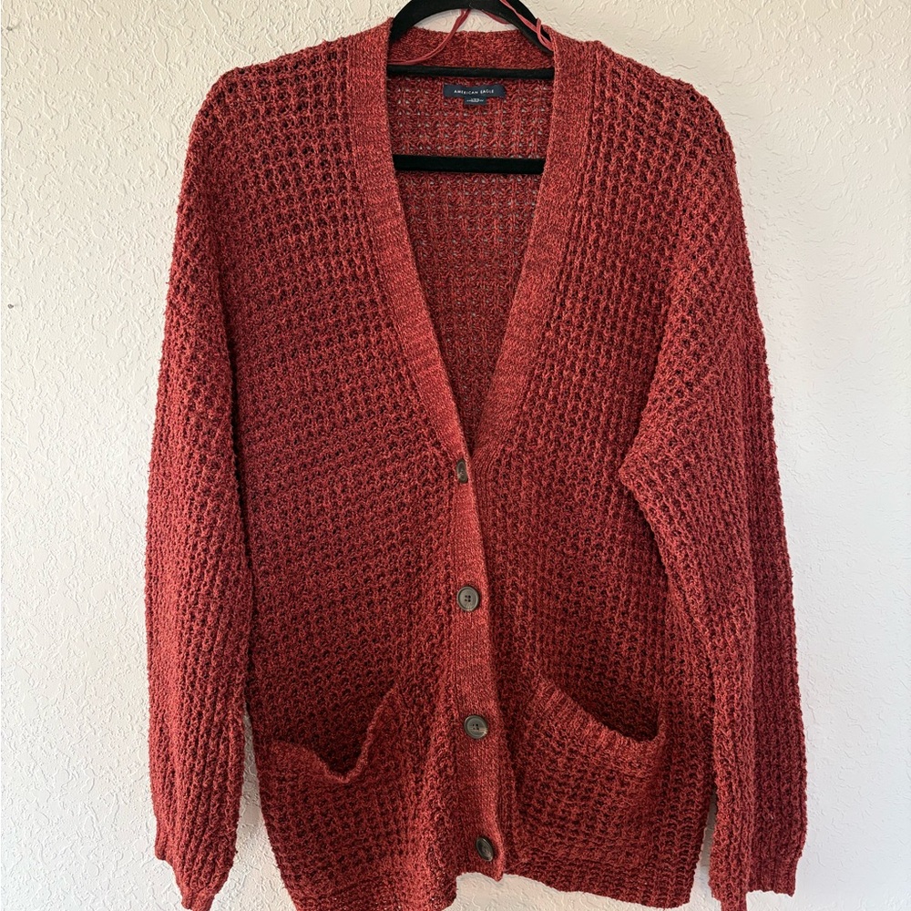 American Eagle Outfitters Rust Cardigan